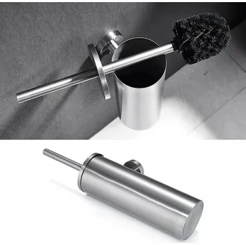 WC štětka Závěsná WC štětka do KOUPELNY z Nerezová Ocel s víkem INOX