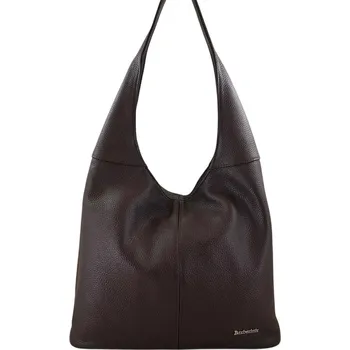 Barberinis kožená kabelka vak z pravé kůže hnědá