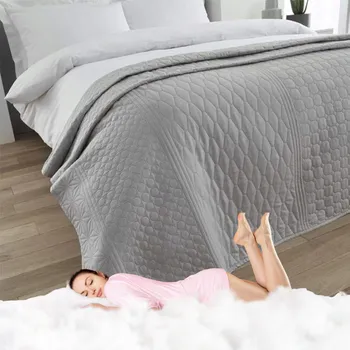 Přehoz na lůžko Přehoz Pled K přehození na postel měkký oboustranný prošívaný XXL