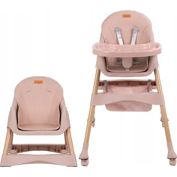 Jídelní židlička Kidwell KARIMI jídelní židlička 2v1 Pink (Růžová)