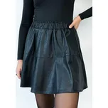 Černá koženková áčková sukně, VELIKOST UNI ( S, M , L )