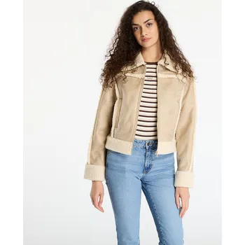 Dámská casual bunda Bunda Guess Jeans Faux Shearling Jacket Beige S