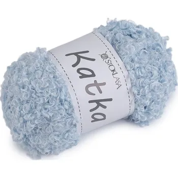 Příze Příze pletací kudrnatá Katka 100 g - 7 (418) modrá ledová