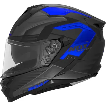 Helma na motorku Integrální helma na motorku NOX N304S CARVER matná černo-modrá M