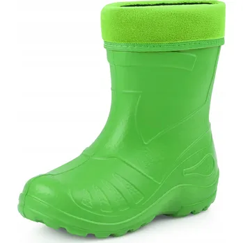 Dívčí obuv Holínky dětské zateplené gumáky lehké pohodlné Zelené 33