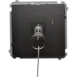 Vypínač časový na klíč / tlačítko, 2 polohový, řazení 0-1, Simon Basic BMP1K.01/49, černá