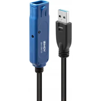 Datový kabel Lindy Aktivní USB 3.0 prodlužovací kabel 30 m, 43362