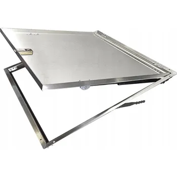 Kanalizační potrubí Revizní šachta / poklop 900x1000x25 + plynové tlumiče / nerezová ocel