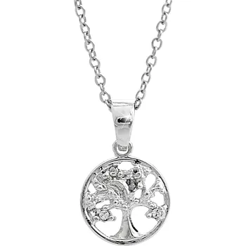 Náhrdelník JSB bijoux s.r.o. Náhrdelník z bižuterní slitiny strom života osázený krystaly Swarovski Crysrtal