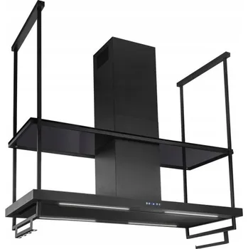 Digestoř Ostrůvkový odsavač par Centropolis Premium Glass Black 120 cm