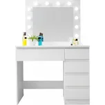 Aga Toaletní stolek se zrcadlem a osvětlením MRDT06-MW Matný bílý