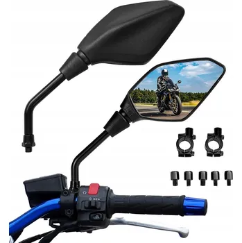 Zrcátko pro motocykl VELKÁ UNIVERZÁLNÍ ZRCÁTKA NA MOTORKU SKÚTR ČTYŘKOLKU ATV M8 M10 CARBON