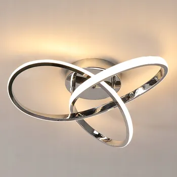 Stropní svítidlo LED moderní stříbrné s dálkovým ovládáním 38 W 4275 lm