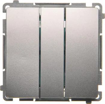 vypínač Vypínač jednopólový 3 násobný, řazení 1+1+1, 10 A / 230 V~, Simon Basic BMW31.01/43