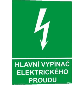 Traiva s.r.o. Hlavní vypínač elektrického proudu Verze: Samolepka 210 x 297 mm (A4) tl. 0.1 mm - Kód: 05377