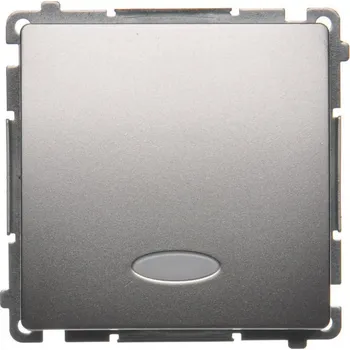 vypínač Vypínač jednopólový, s LED signalizací zapnutí, řazení 1So, 10 A /, Simon Basic BMW1ZL.01/43