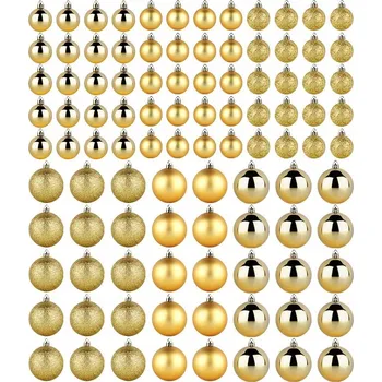 Vánoční dekorace 100x Vánoční Vánoční Baňky na STROMEČEK nerozbitné sada vánočních koulí na stromeček