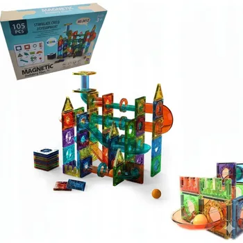 ostatní stavebnice STAVEBNICE STAVEBNICE VELKÉ EDUKAČNÍ 105 dílků SADA DRÁHA