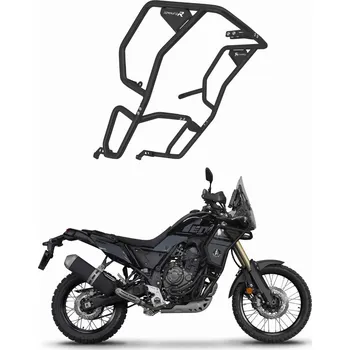 Výfuk pro motocykl Yamaha Tenere 700 2021 - 2024 PADACÍ RÁMY Z nerezové oceli ČERNÉ DOMINATOR