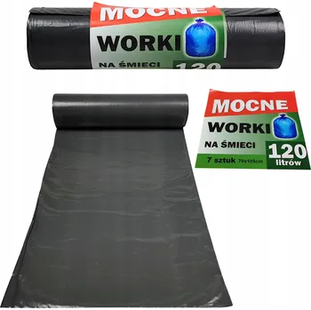 Pytle na odpadky PYTLE NA ODPADKY 7 KUSŮ UNIVERZÁLNÍ VELMI PEVNÉ PYTLE 70x105 CM - 120 L