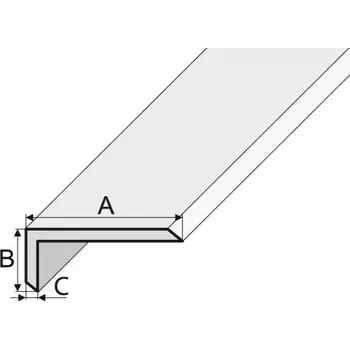 Úhloměr Hliníkový úhelník Effector B23 černý 100 cm x 20 mm