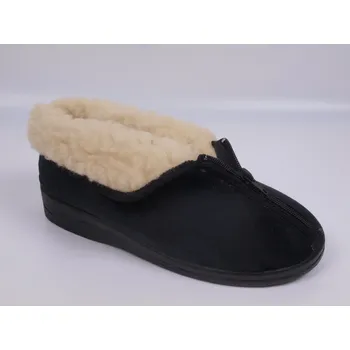 Dámská zdravotní obuv Teplé bačkory důchodky ADANEX 29898 černé zateplené ovčí vlnou velikost: 38