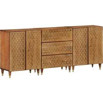 Organizace kuchyně vidaXL Odkládací skříňky 3 ks 60x33x75 cm masivní mangovníkové dřevo [3206310]