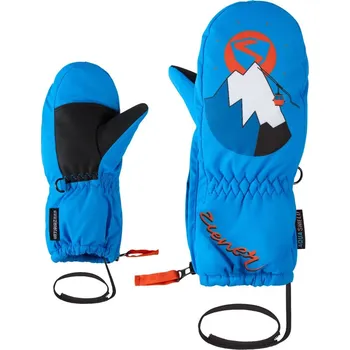 Dětské zimní rukavice Ziener Leprint AS Minis persian blue - celorozepínací palčáky s poutkem velikost rukavic 1 rok (1)