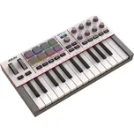 AKAI MPK Mini IV White (MIDI Keyboard, OLED, 25 kláves, 8 padů, 8 knobů, kolečka, USB, Pedál.)