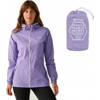 Dámská nepromokavá bunda Regatta Pack It III fialová, 2 kapsy