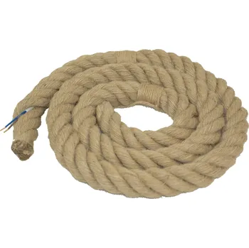 elektrický kabel KONOPNÝ KABEL / LANO K LAMPĚ 2x0,75