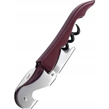 Otvírák Vývrtka otvírák na víno a kapsle s nožíkem Bordó