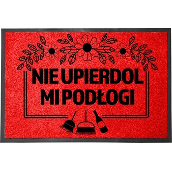Rohožka ČERVENÁ 40x60 NEZAŠPIŇ MI PODLAHU vtipná protiskluzová
