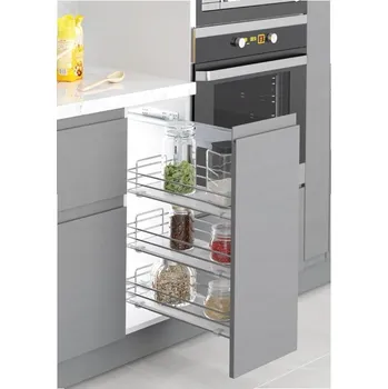 Nábytkové kování Cargo do skříňky 30 BÍLÉ dno, 3-úrovňové, 30/25/20, tandem Blum, plný výsuv C