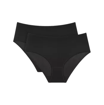 Oblečení a móda Dámské kalhptky Sense Of Cotton Midi 2P - BLACK - černé 0004 - TRIUMPH BLACK 48