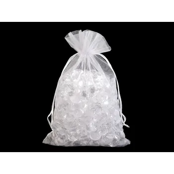 Dárkový pytlík 17x23 cm organza, malé, 1 bílá