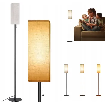 Stojací lampa STOJACÍ LAMPA E27 ABAŻUR SALON LOŽNICE POKOJ HALA 172CM 10W