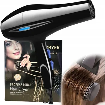 Fén Fén na vlasy Vysoký výkon 2200 W Ionizace Regulace Černý