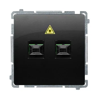 Elektrická zásuvka Zásuvka optická 2 násobná SC/APC, Simon Basic BMGS2.01/49, černá