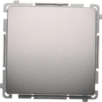 vypínač Tlačítko rozpínací, bez piktogramu, řazení 1/0, 10 A / 230 V~, bezšroubové svorky, Simon Basic BMPR1.01/21, ocel