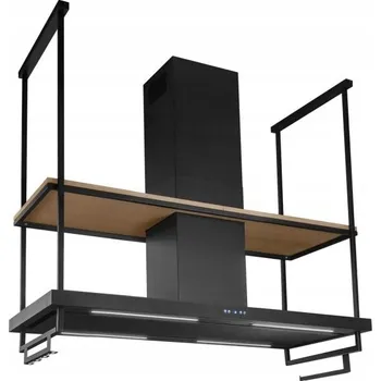 Digestoř Ostrůvkový odsavač par Nortberg Centropolis Premium Wood Black Matt