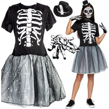 Karnevalový kostým KOSTÝM KOSTÝM KOSTLIVEC Kostlivka COCO HALLOWEEN KARNEVAL 120-130