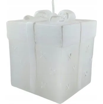 Svíčka Svíčka s LED diodou DÁREK led 75/75/80 bílá