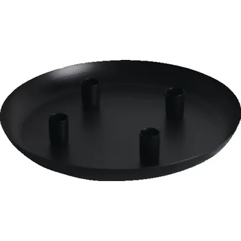 Talíř Dekorativní talíř na svíčku Lafiora kovový Ø 30 cm černý