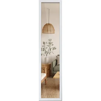 Zrcadlo Velké Dekorativní Stojací Zrcadlo v Loft Stilu s Bílým Rámem do Předsíně nebo Ložnice