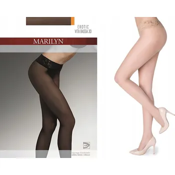 Dámské punčochy Punčocháče hladké Marilyn Erotic Vita Bassa 30den béžová Visone velikost 2