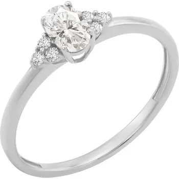 Prsten Zásnubní prsten s moissanitem a lab-grown diamanty Sheldo