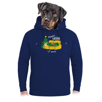 Pánská mikina Bastard Vánoční ležák unisex mikina premium Navy