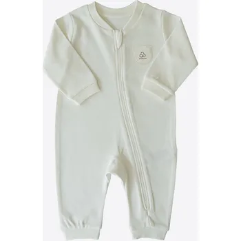 kitikate Kojenecký overal na zip Basic ecru_S08254 Velikost: 3 - 6 MĚSÍCŮ