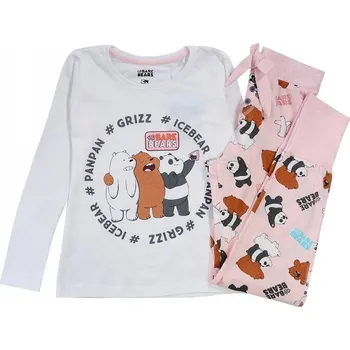 Dívčí pyžamo Dívčí pyžamo DLOUHÝ RUKÁV Mezi námi medvídky růžové 164 D050